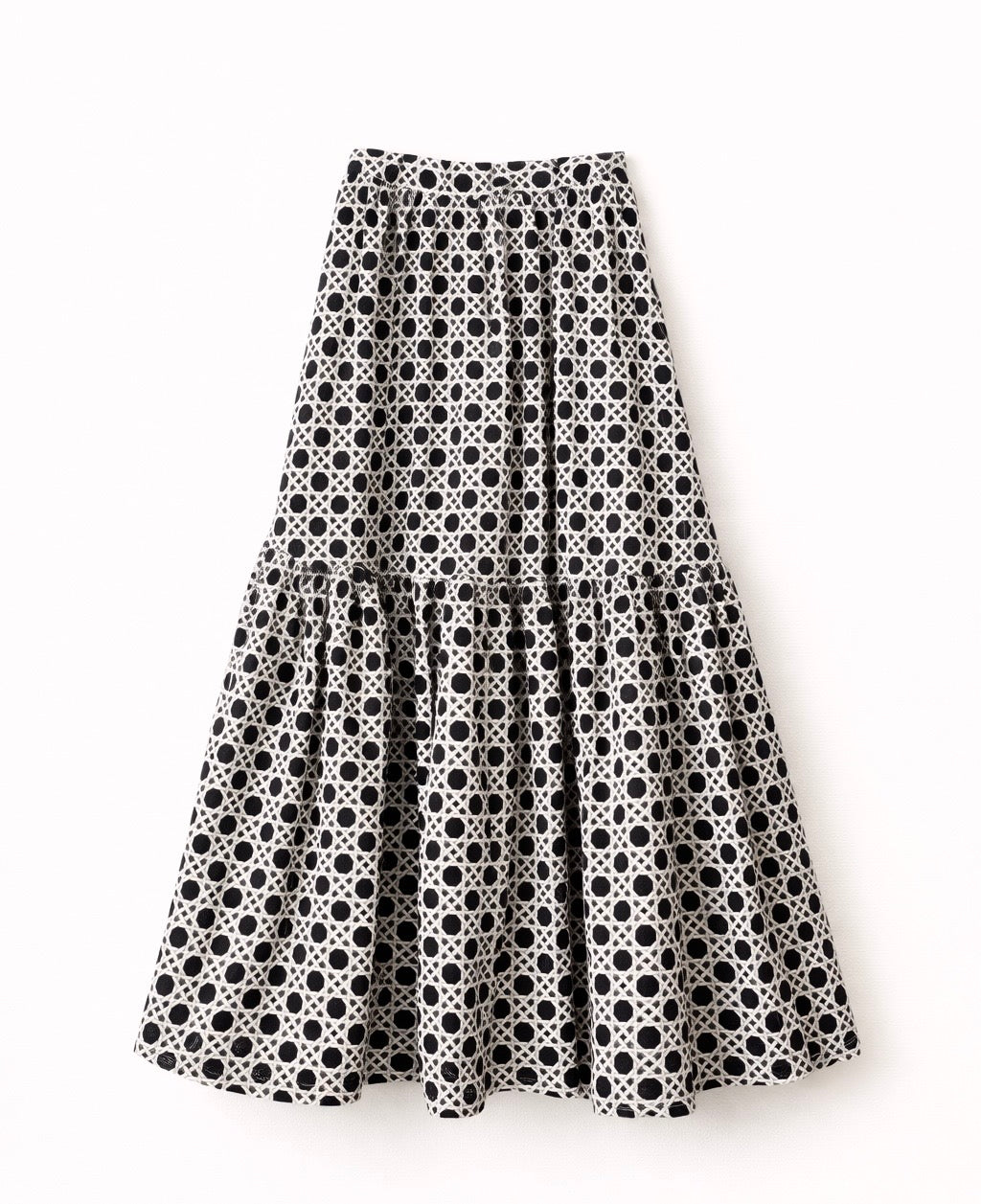 MAXI SKIRT - B&W RATTAN - SMALL