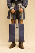 DENIM PUNTILLA TOTE-BAG